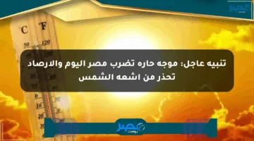 تنبيه عاجل: موجة حارة تضرب مصر اليوم والأرصاد تحذر من أشعة الشمس